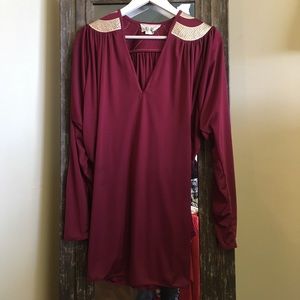 Vintage bill rice tunic top metallic gold